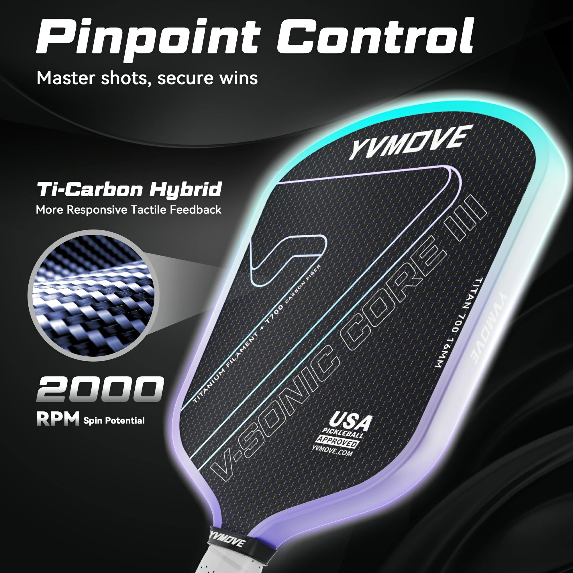 Titan700 Purple Control-Balanced Paddle