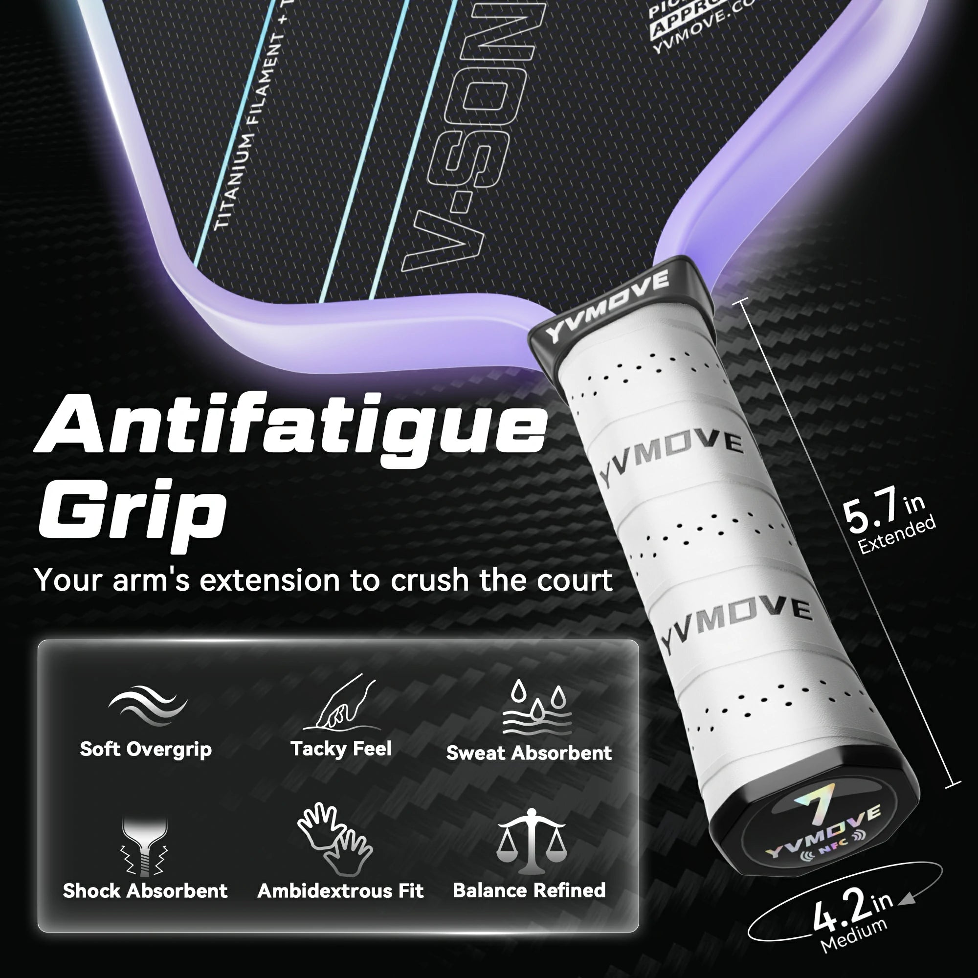 Titan700 Purple Control-Balanced Paddle