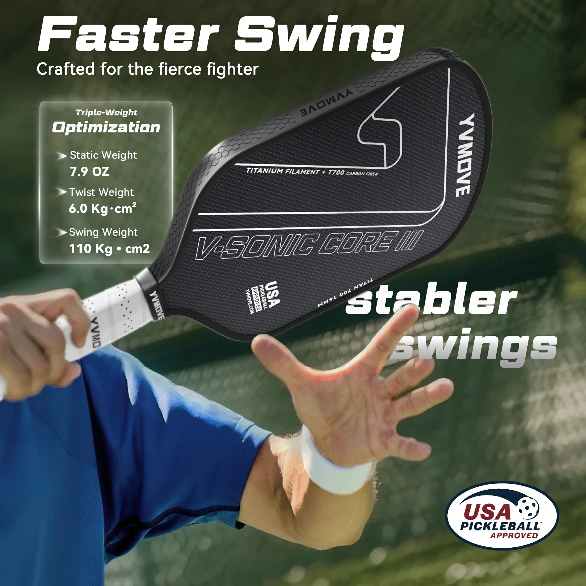 Titan700 Black Control-Balanced Paddle