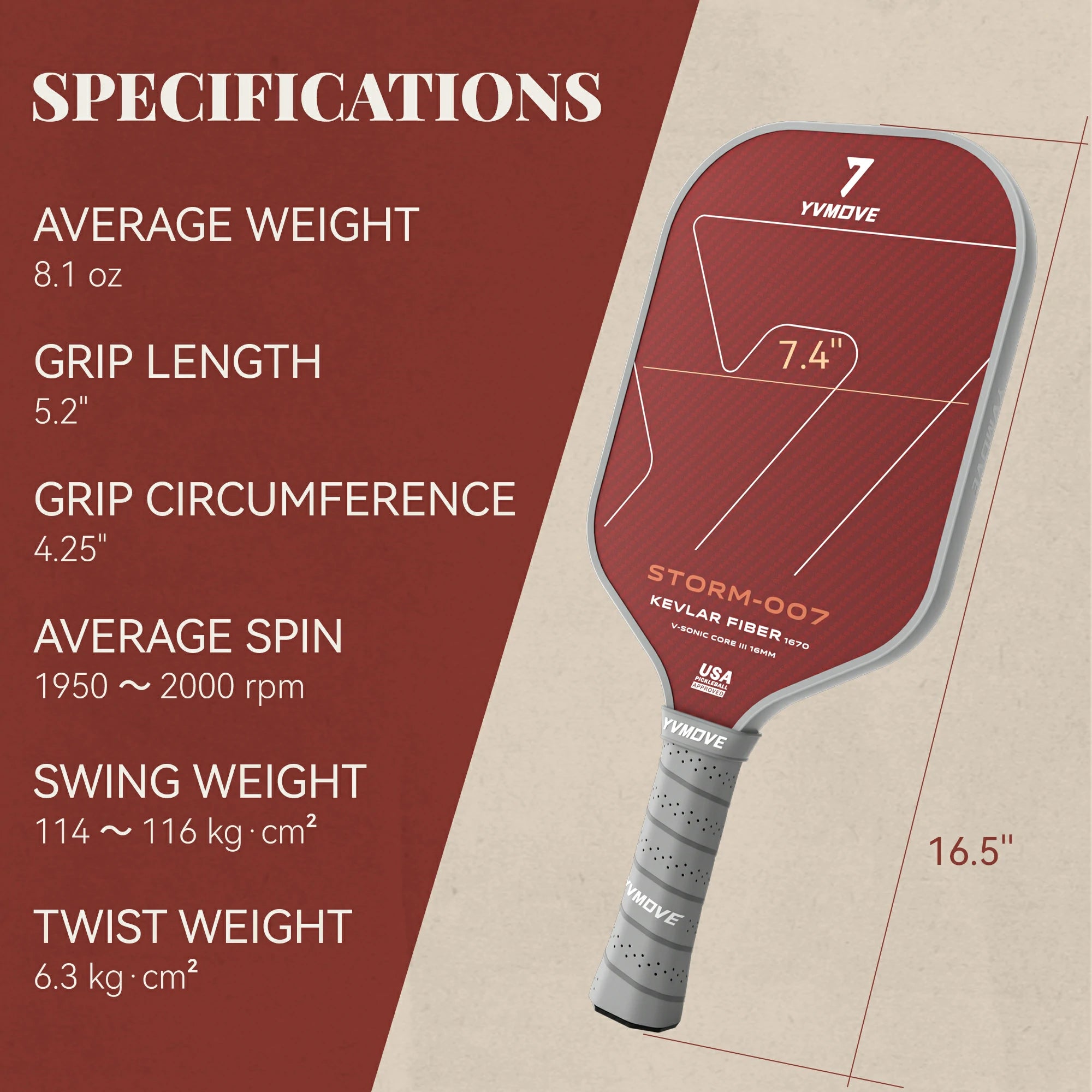 Storm007 Kevla Power-Balanced Paddle