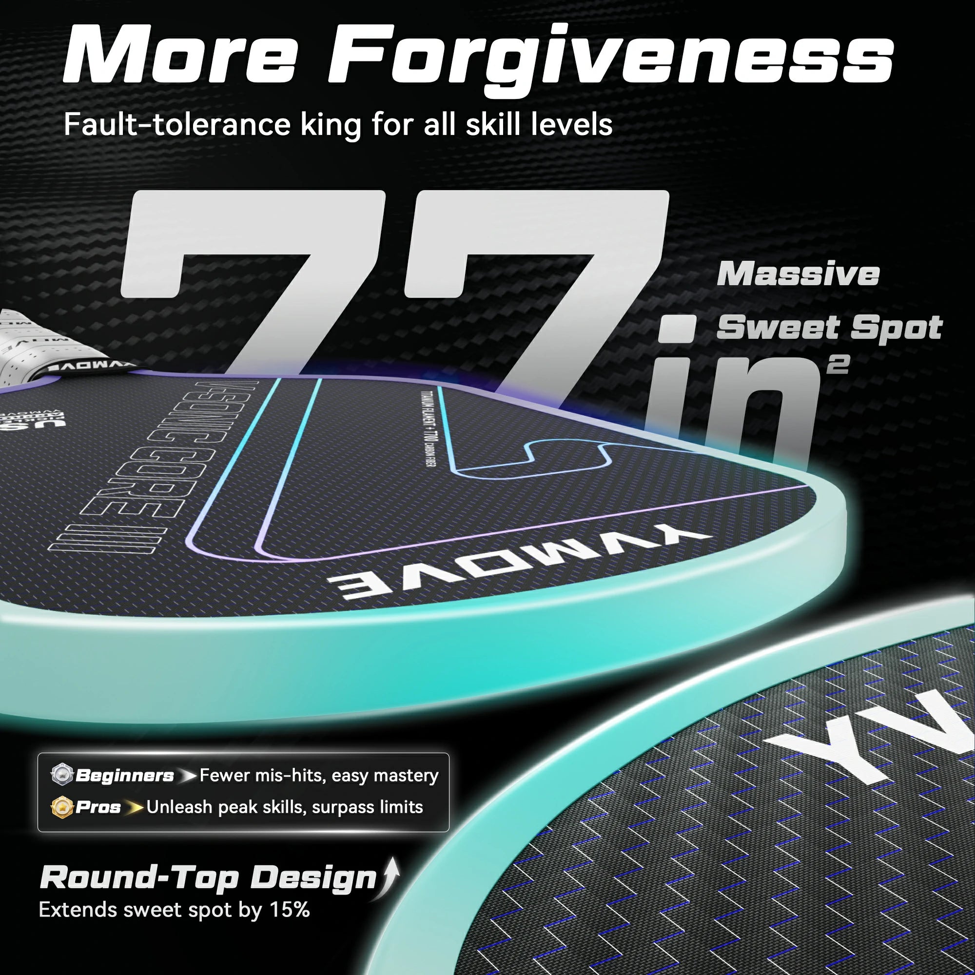 Titan700 Purple Control-Balanced Paddle