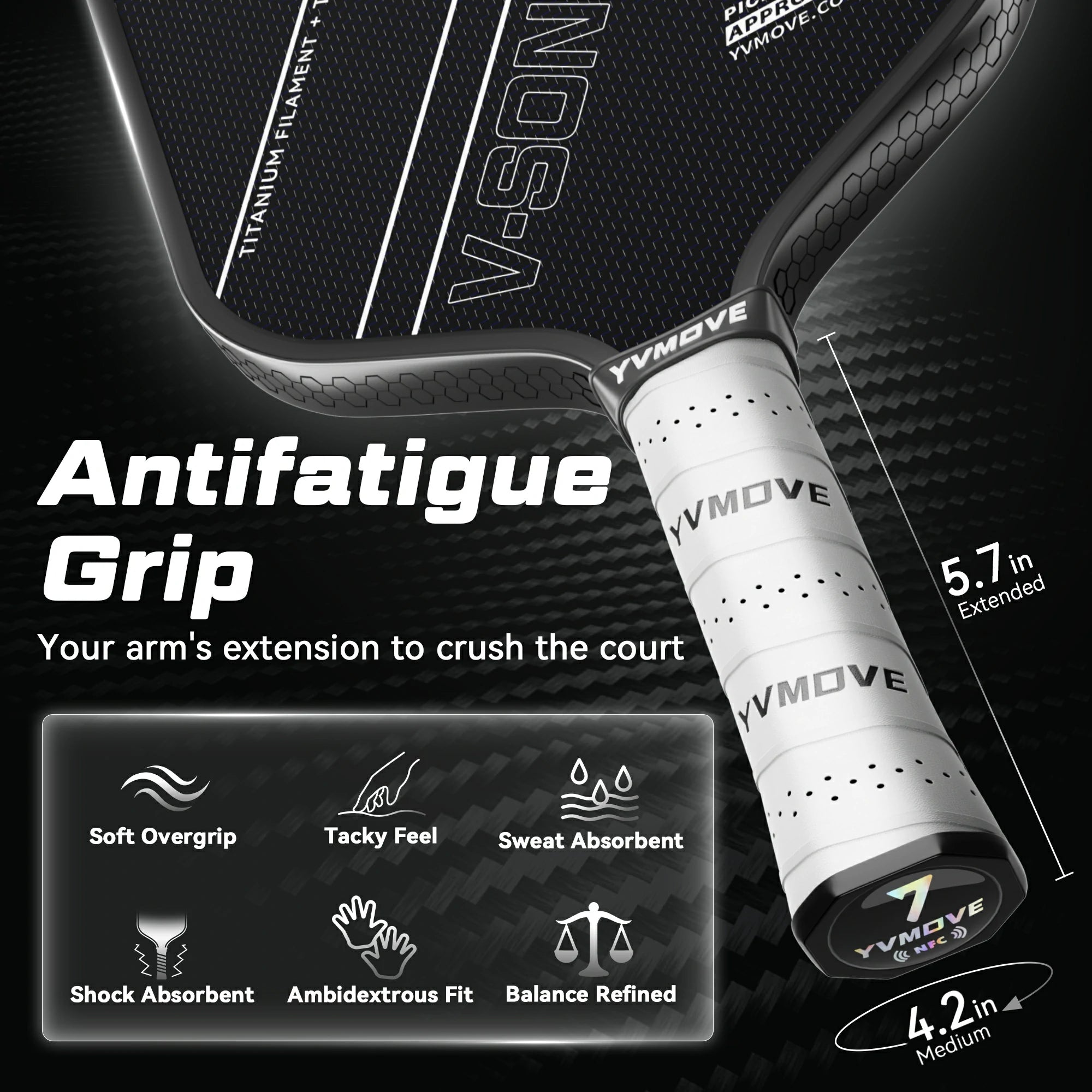 Titan700 Black Control-Balanced Paddle