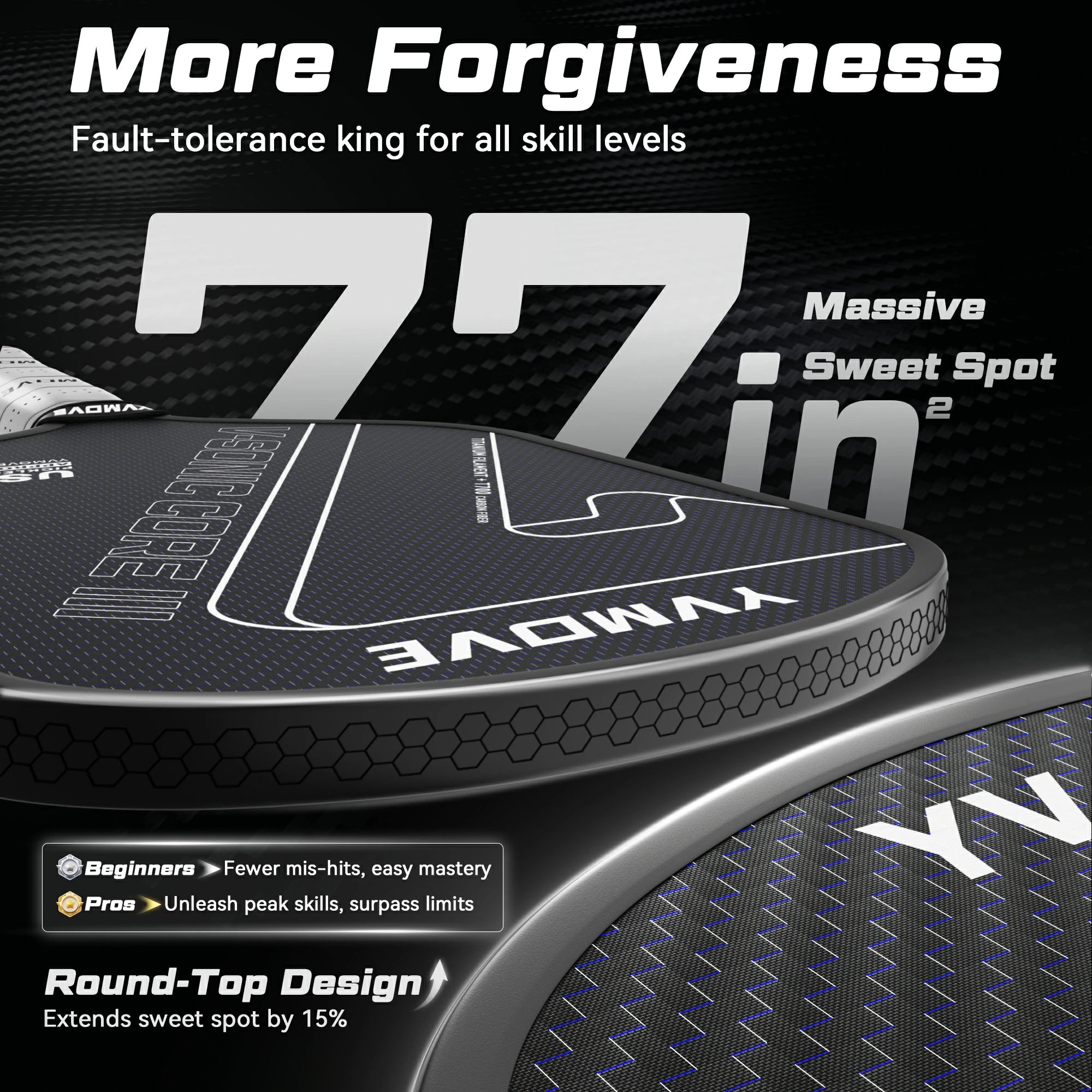 Titan700 Black Control-Balanced Paddle