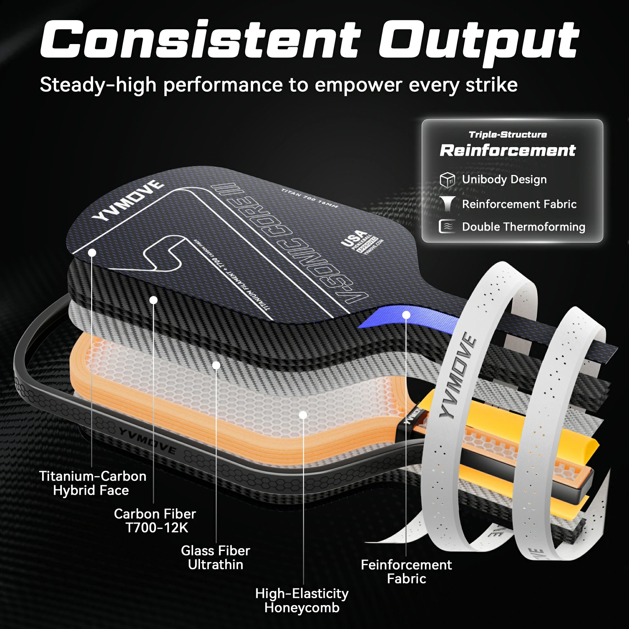 Titan700 Black Control-Balanced Paddle